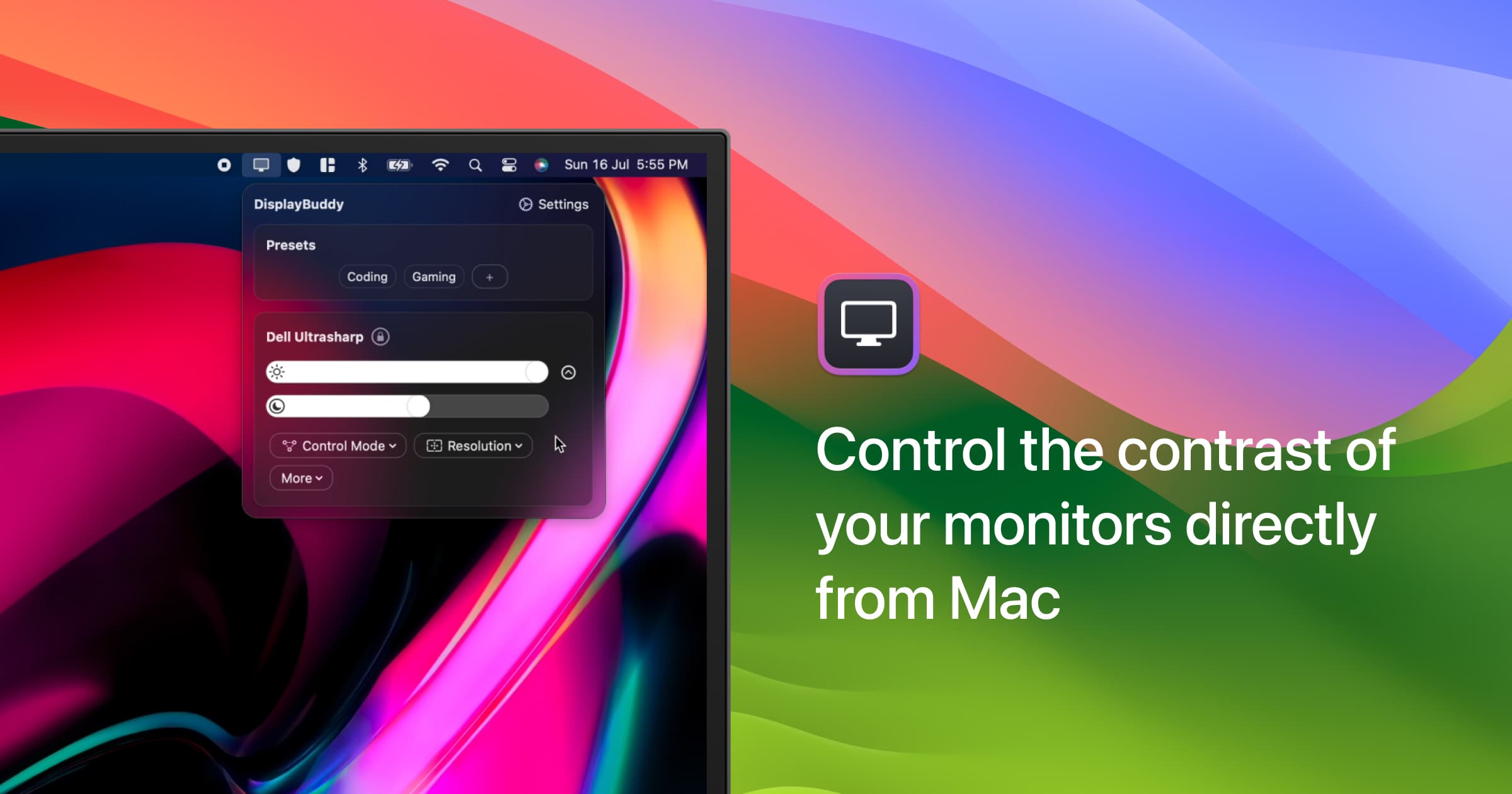 Control Contrast for Samsung Monitors on macOS