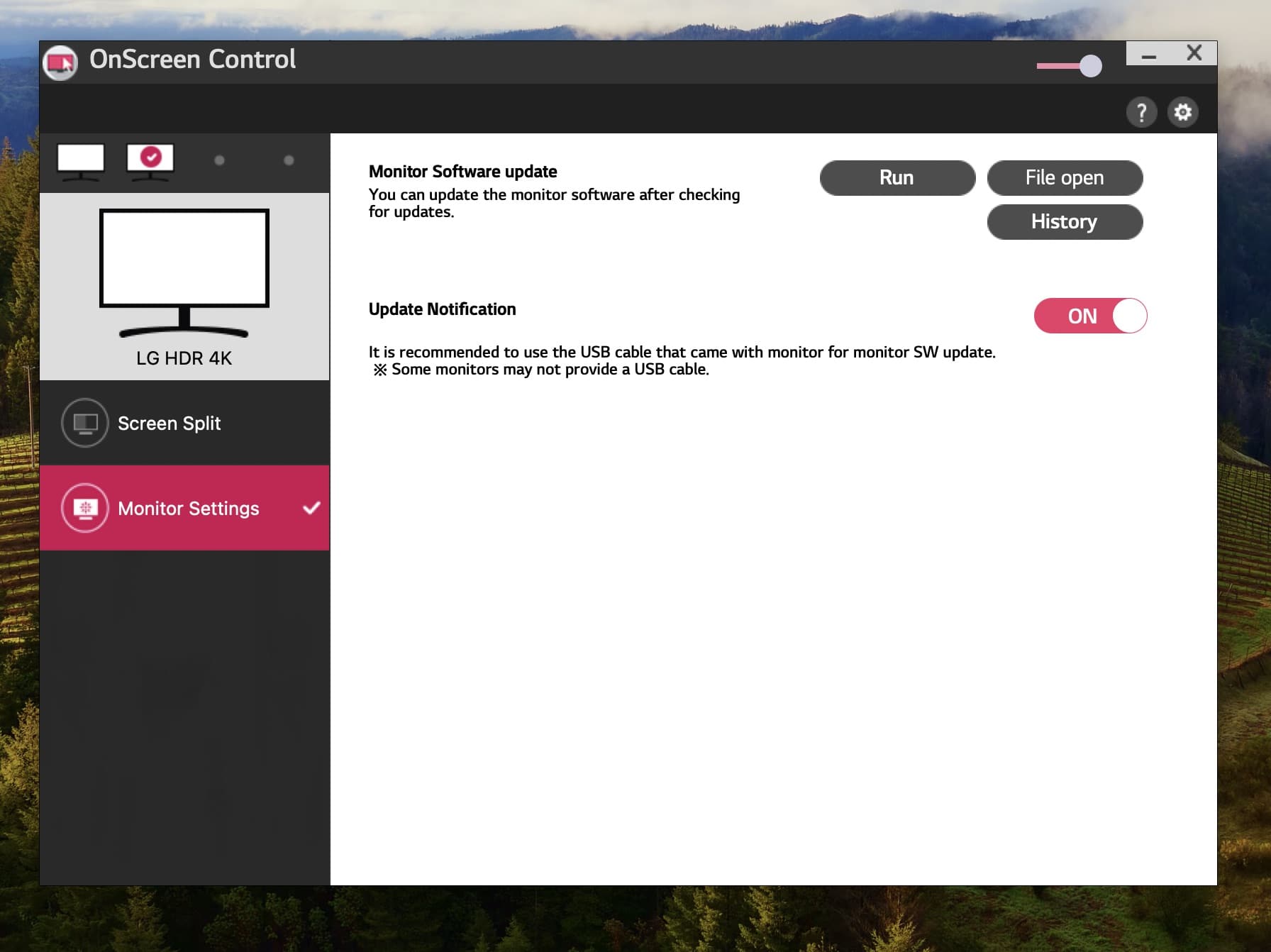 On screen deals control lg